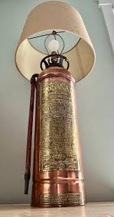 Antique Fire Extinguisher Lamp: Essanay , Newark,nj -copper and Vintage, Rustic Lamp! Firefighter “fire Extinguisher Light”, Unique Light. - Etsy Australia