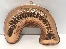 Vintage Copper Aluminum 5 1/2 Cups Fish Mold Jello Jelly ...