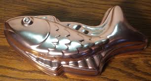 Tin or Aluminum Copper Colored Cake Mold - Fish Pattern - West Bend - 1980s Vtg | eBay