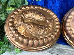 Vintage Larger 14x12 Italian Copper Molds, Made in Italy, Fish or Fruit, Wall Hanging Decor, French Country Cottage Farmhouse Kitchen - Etsy