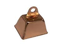 Item # 6187 25x31 NP Flat, 25 Millimeter (mm) Outside Width (A) Nickel Plated Finish Round Eye Flat Cow Bell On Batz Corporation