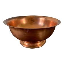 Large Vintage Copper Serving Bowl | Chairish