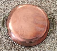 Copper 1 1/4 X 7" Pan with Brass Handles | eBay