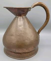 Antique English Copper Flagon Jug Vessel Pitcher 1/2 Gallon ...
