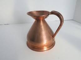 Vintage Copper Jug Pint Size Measuring Pitcher Haystack ...