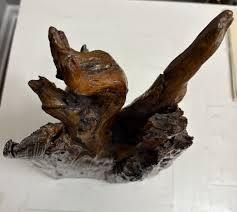 Unique Large Cypress Wood Sculpture, Modern Rustic Natural ...