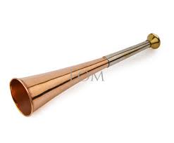 Copper Horn Fox Hunting Horn with Mouthpiece Authentic Sound ...