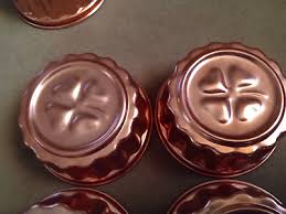 Vintage Set of 7 Copper Tone Mini Tart Molds 2 Clover 2 ...