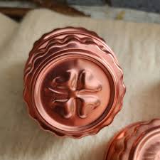 Vintage Copper Molds / Tart Tins / Heart / Thistle / Vintage ...