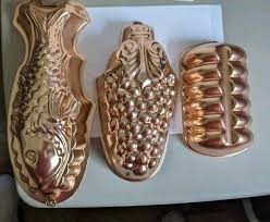 Vintage Molds Copper Tone Cake Molds Kitchen Decor Lot of 3 1970-80's | eBay