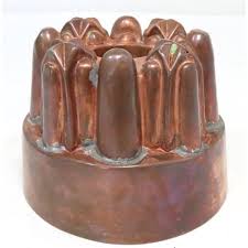 Antique Hand Wrought Solid Copper Kitchen Jelly Mold | Chairish