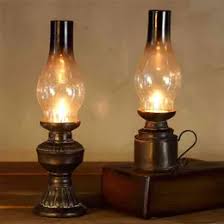 Retro Kerosene Lamp Resin Candlestick Figurine Vintage ...