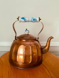Vintage Copper Kettle With Delft Porcelain Handle Made in Korea - Etsy Australia