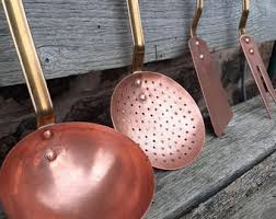 Vintage Copper & Brass Kitchen Utensils - Etsy