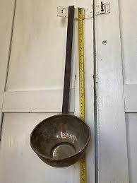Primitive Antique Copper Ladle Dipper With Iron Handle, Hearth Cooking | eBay
