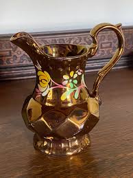 Vintage Mid Century Copper Lustre Wade Pitcher Creamer - Etsy