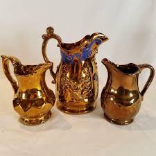 Wade Copper Luster Ware Pitchers Set Of Three Vintage Large 8” Blue England | eBay Australia