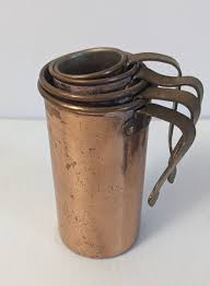 Vintage Copper & Brass Nesting Cylindrical Measuring Cups (Set of 4) | eBay