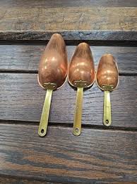 VTG O.D.I. Solid Copper And Brass Measuring Scoops, 7,3,2 Oz. True Collectible! | eBay