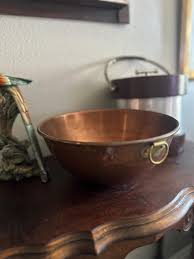 Vintage Copper Mixing Bowl 10 Inch Diameter - Etsy