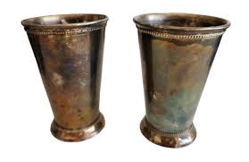 Vintage Silverplate Mint Julip Style Glasses- Set Of 2~ 5 3 ...