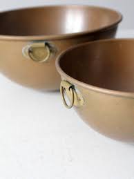 Vintage Copper Mixing Bowls Set of 2 - Etsy