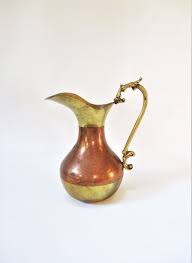 Vintage Copper Brass Watering Can Pitcher Handmade 16oz Big Spout MUST SEE HANDLE - Etsy