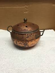 Vintage Copper Plated Potpourri Holder With Brass Handles | eBay Australia