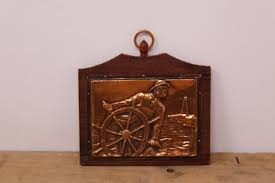 Vintage Small Albert Nadeau Copper Wall Decor Plaque ...