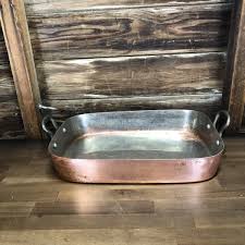 Vintage solid copper roasting tray pan | eBay