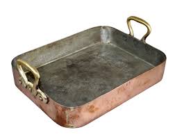 Lot - Large French Dehillerin Paris copper roasting pan with ...