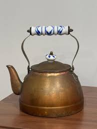 Vintage Copper Teapot Tea Party Coffee Pot English Cottage ...