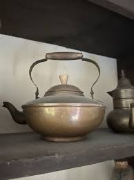 Old Vintage Antique English Large Copper & Brass Tea Kettle | eBay