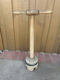 Antique Wooden Posser Washing Dolly Peg | eBay