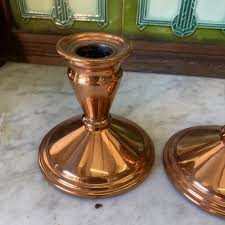 1970s Classical Copper Candleholders - a Pair – Fig House Vintage