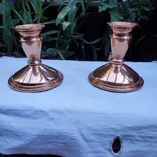 Vintage Coppercraft Guild Pair of Low Candle Sticks Copper Weighted Bottoms Taunton Mass Mid Century Modern - Etsy