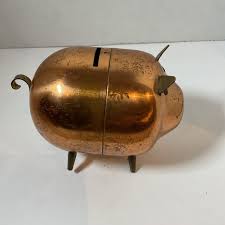 Vintage Copper Piggy Bank. Coppercraft | eBay