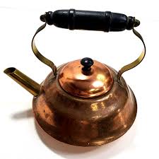 Vintage CG Coppercraft Guild Copper Kettle Wooden Handle USA ...