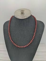 Sterling Silver & Garnet Beaded 925 FAS 16-18" Adjustable Necklace | eBay