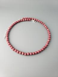 Rhodonite Necklace 6mm - Etsy