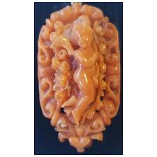 Precious Victorian Carved Coral Cherub Angel 18k Gold ...
