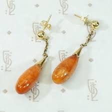 Red Jade Vintage Pendant Drop Earrings – GSL