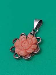 Very Antique Art Nouveau Silver Pendant Flower Floral Pendant - Etsy UK
