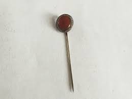 Buy Antique/vintage 14K Gold Carnelian Stickpin L 2.75” Head ...