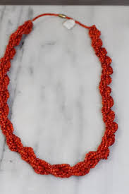 Red Beaded Necklace - Etsy