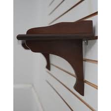 Vintage Mahogany Country Style Hanging Shelf W. Gallery | Chairish