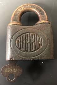 Vintage Brass Or Copper CORBIN Padlock with key Lock | eBay