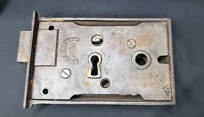 Large Vintage New Haven Rim Lock with Keeper 8" x 5" GS00149 ...