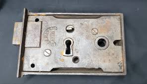 Large Vintage New Haven Rim Lock with Keeper 8" x 5" GS00149 ...