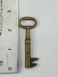 Vintage Brass Skeleton Open Barrel Key 2.75 | eBay